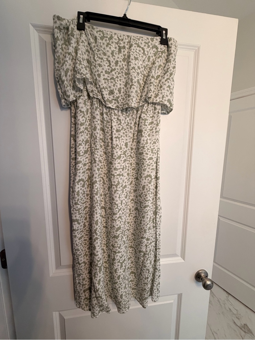 O’Neill Women’s Off-Shoulder Green Floral Midi Dress XL